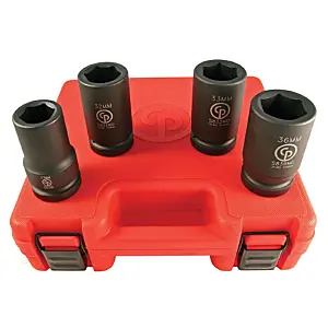 Chicago Pneumatic SS814D 1" Drive Set of 4 pcs Metric Impact Sockets