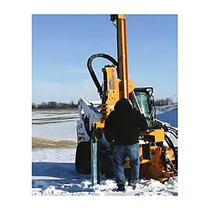 Rhino Guardrail Pro Skid Steer Pile Driver