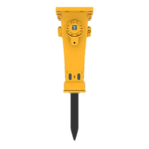Epiroc SB 1102 Carrier Mounted Hydraulic Breaker - back view with HATCON Epiroc SB 1102 hydraulic breaker, back view with HATCON