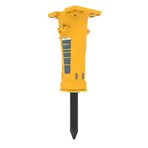 Epiroc SB 1102 hydraulic breaker, left view, 130° with HATCON