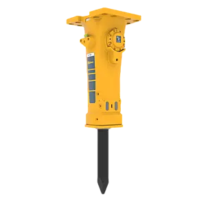 Epiroc SB 1102 Carrier Mounted Hydraulic Breaker - left view, 50° with HATCON Epiroc SB 1102 hydraulic breaker, left view, 50° with HATCON