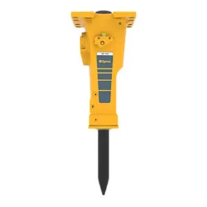 Epiroc SB 1102 Carrier Mounted Hydraulic Breaker - right view with HATCON Epiroc SB 1102 hydraulic breaker, right view with HATCON