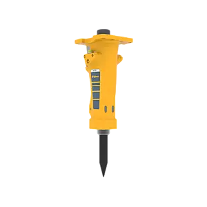 Epiroc SB 202 Carrier Mounted Hydraulic Breaker - left view, 130° with HATCON Epiroc SB 202 hydraulic breaker, left view, 130° with HATCON