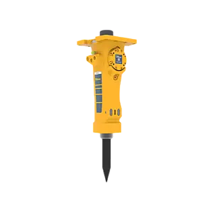 Epiroc SB 202 Carrier Mounted Hydraulic Breaker - left view, 50° with HATCON Epiroc SB 202 hydraulic breaker, left view, 50° with HATCON