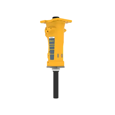 Epiroc SB 552 T Tunnel Hydraulic Breaker - back view, 135° Epiroc SB 552 T tunnel hydraulic breaker, back view, 135°