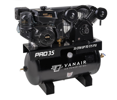 vanair gas powered compressor