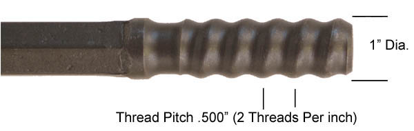 1 inch rope threaded steel