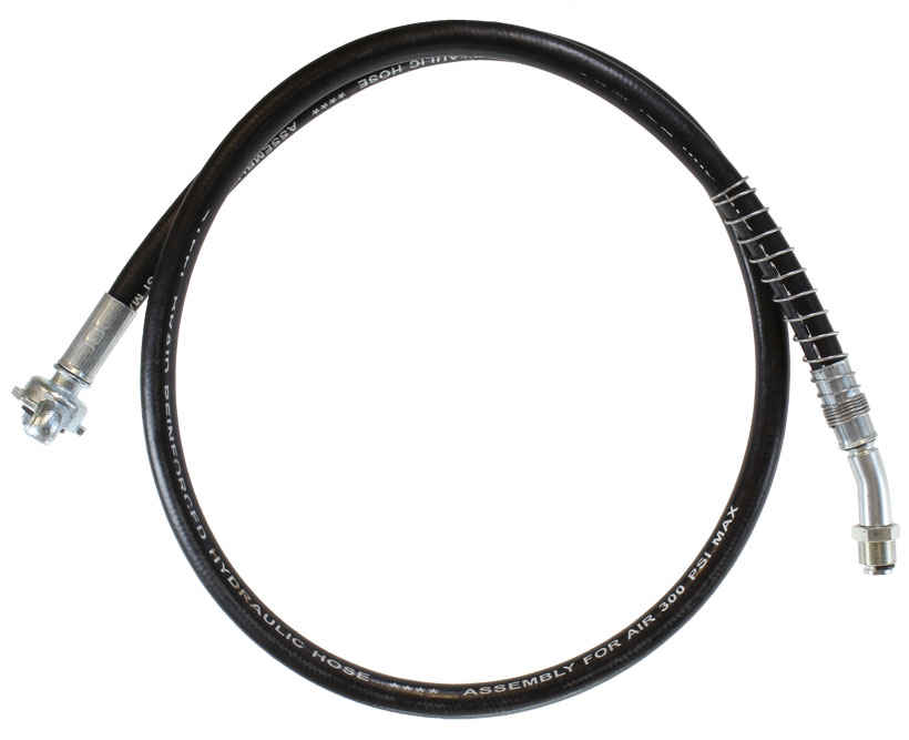 Hose Whip Assy - 6\' x 1/2\" Hose, 3/8\" Male NPT, No Oiler