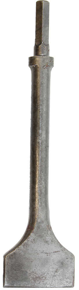 Chipping Hammer 2" Chisel, Hex Shank/Oval Collar x 18"