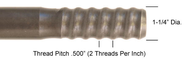 Ext Rod - R32 1-1/4"R X 120" Carbex