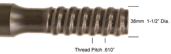 Ext Rod - T38 1-1/2"R X 124" M-F