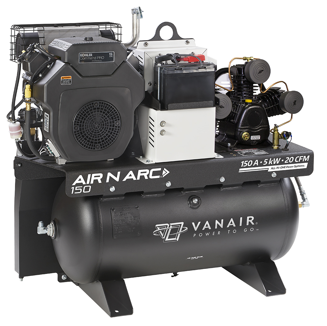 Air-N-Arc 150 Air Compressor - 19HP, 30Gal Air Storage, 11.5Gal Fuel Storage
