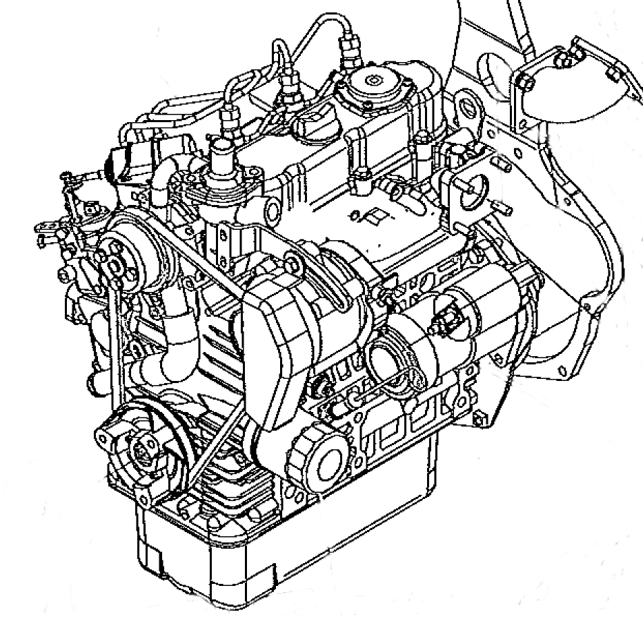 Engine, Diesel, 25Hp, Hz Shaft