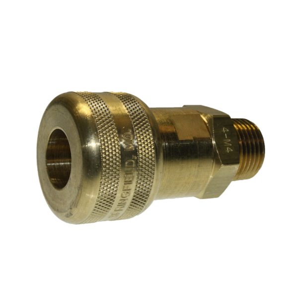 Coupler - 1/2' Socket x 1/2" MPT (Brass Push Type)