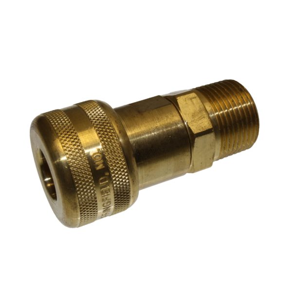 Coupler - 1/2" Socket x 3/4" MPT (Brass Push Type)